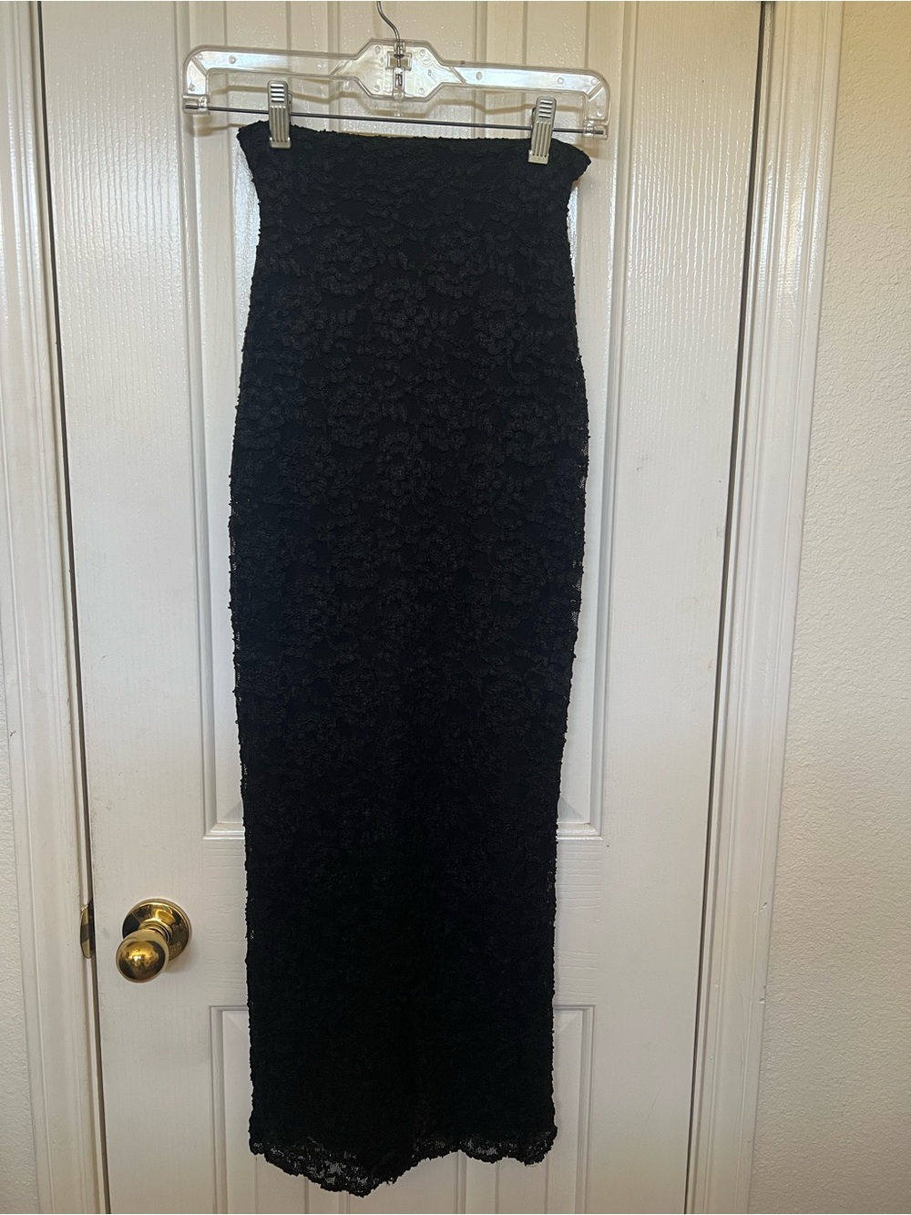 Black Lace Maxi Skirt